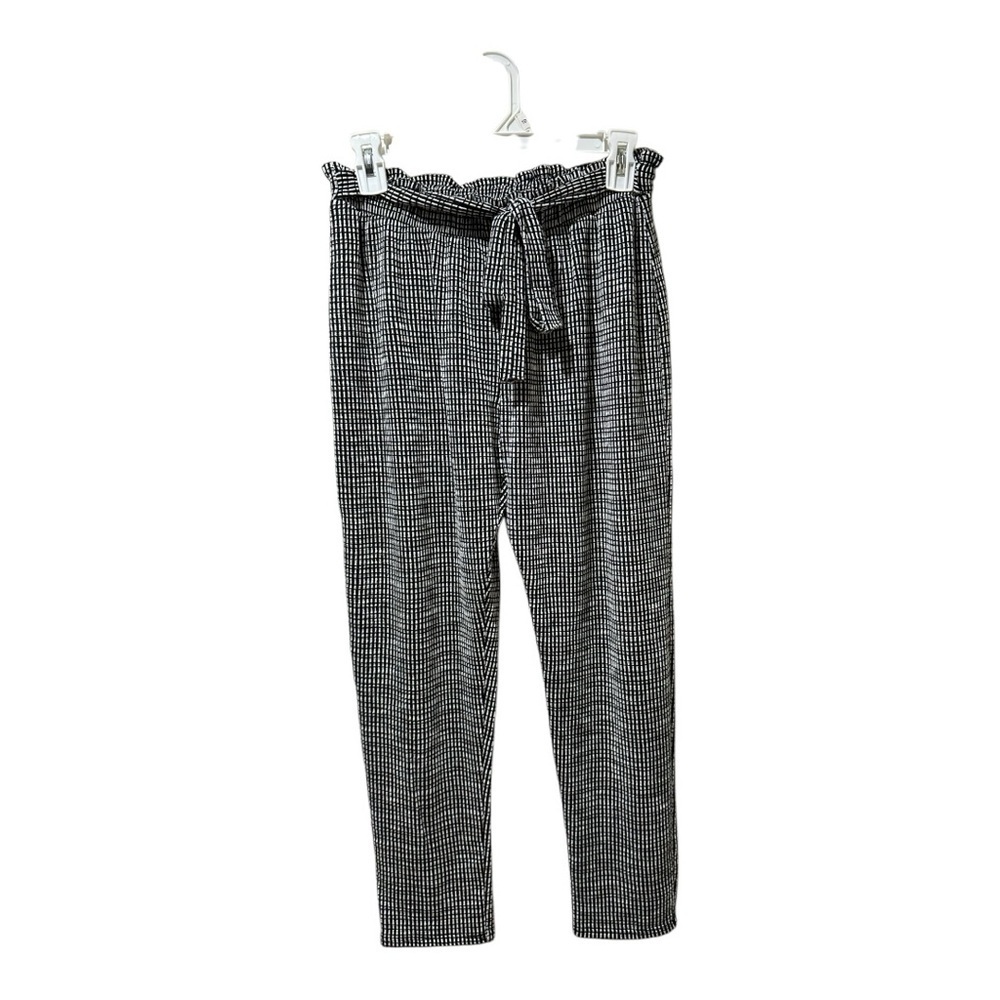 Caution To The Wind Black and White Checkered Pants